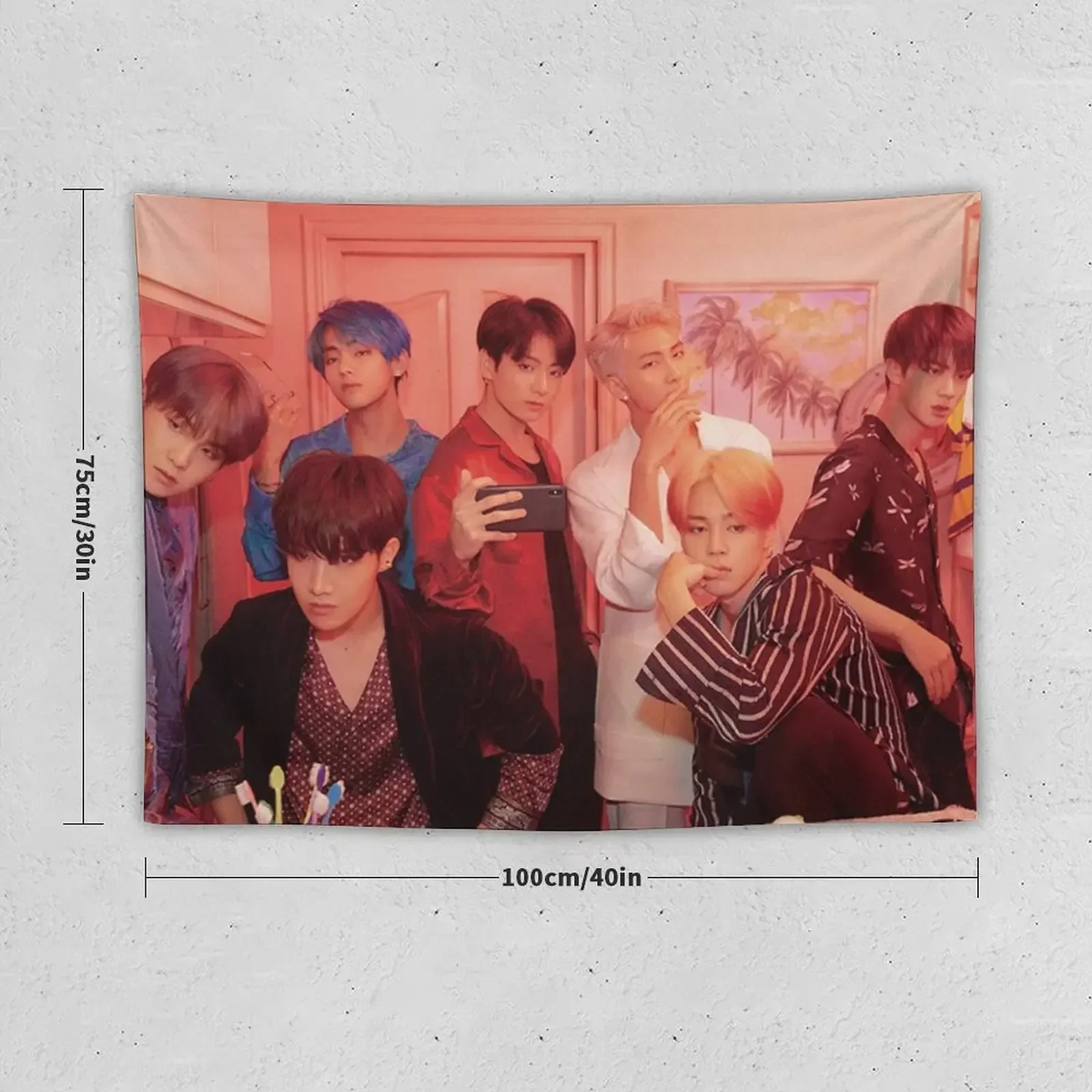 map of the soul: persona version 2 (group) Tapestry Home Decorating Room Aesthetic Room Decoration Aesthetic Tapestry