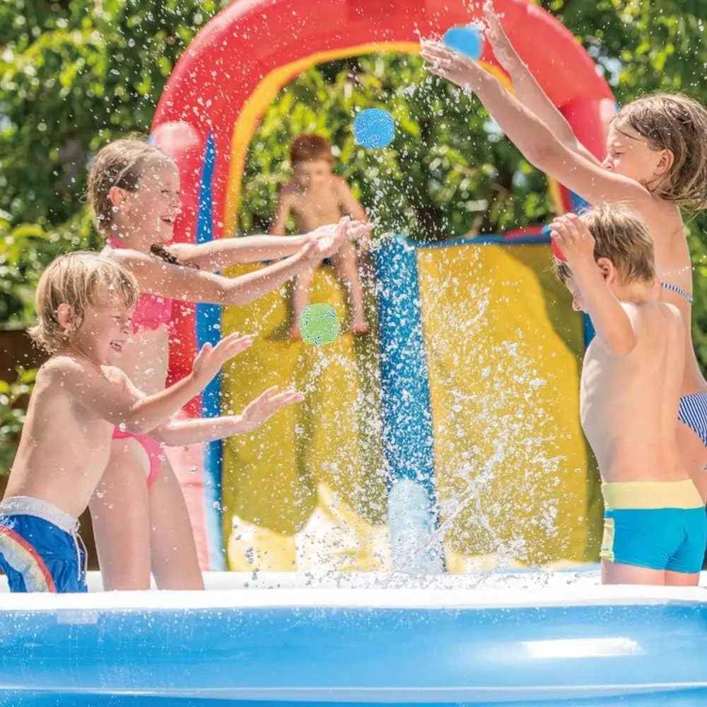 60 bolas de água de algodão reutilizáveis brinquedos ao ar livre verão piscina respingo balões de água trampolim acessórios brinquedos de jogo de água