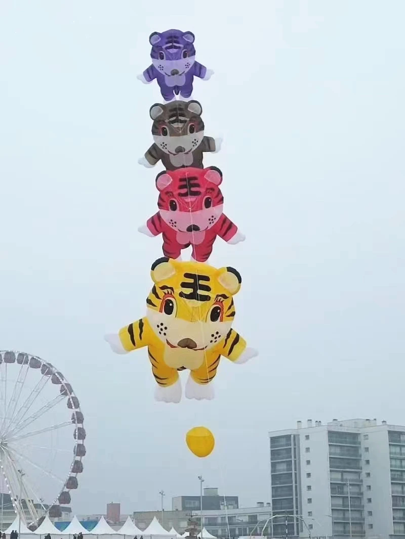 free shipping large inflatable kite tiger kite outdoor toys giant dragon kite string reel animal kites parachute kite papalote