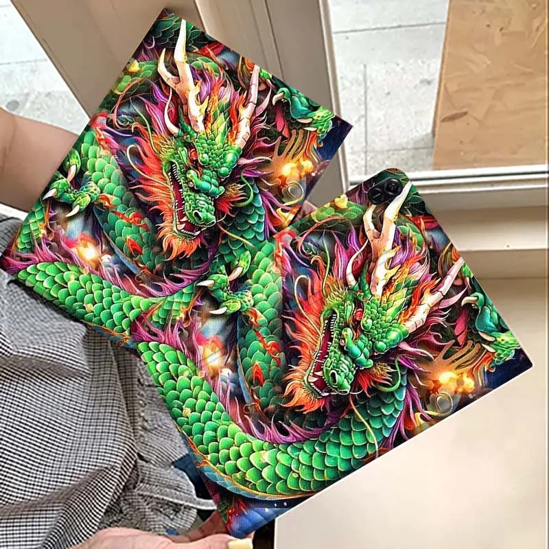 

Ancient style anime dragon Tablet Case For Huawei MatePad M5 T5 SE 11 Pro Honor Tab 5 V7 V8 X9 GT 10.1 10.8 Inch