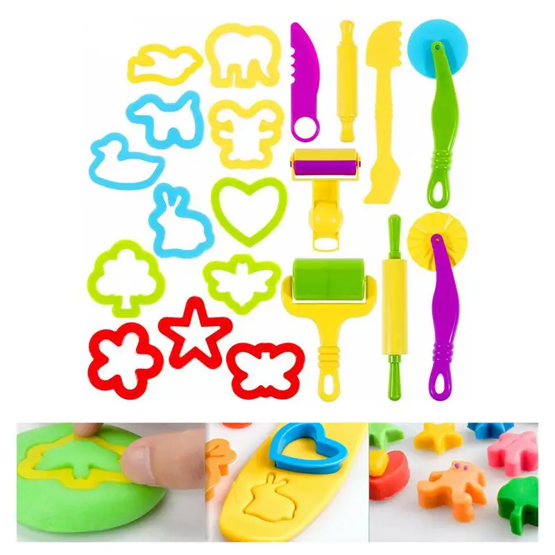 Color Play Dough Model Tool Toys Creative Plasticine Tools For Kids Playdough Set Clay Moulds Learning And Education Toys Gifts