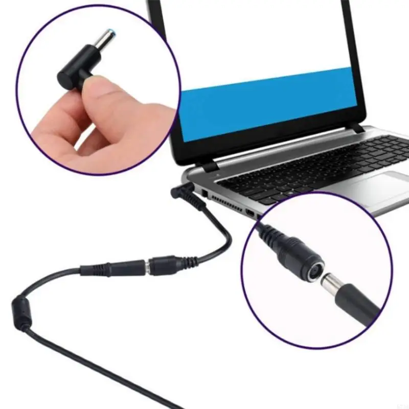 573A 7.4mmx5.0mm محولات كابل محول كبل للكمبيوتر المحمول 4.5x3.0mm ذكر إلى 7.4x5.0mm