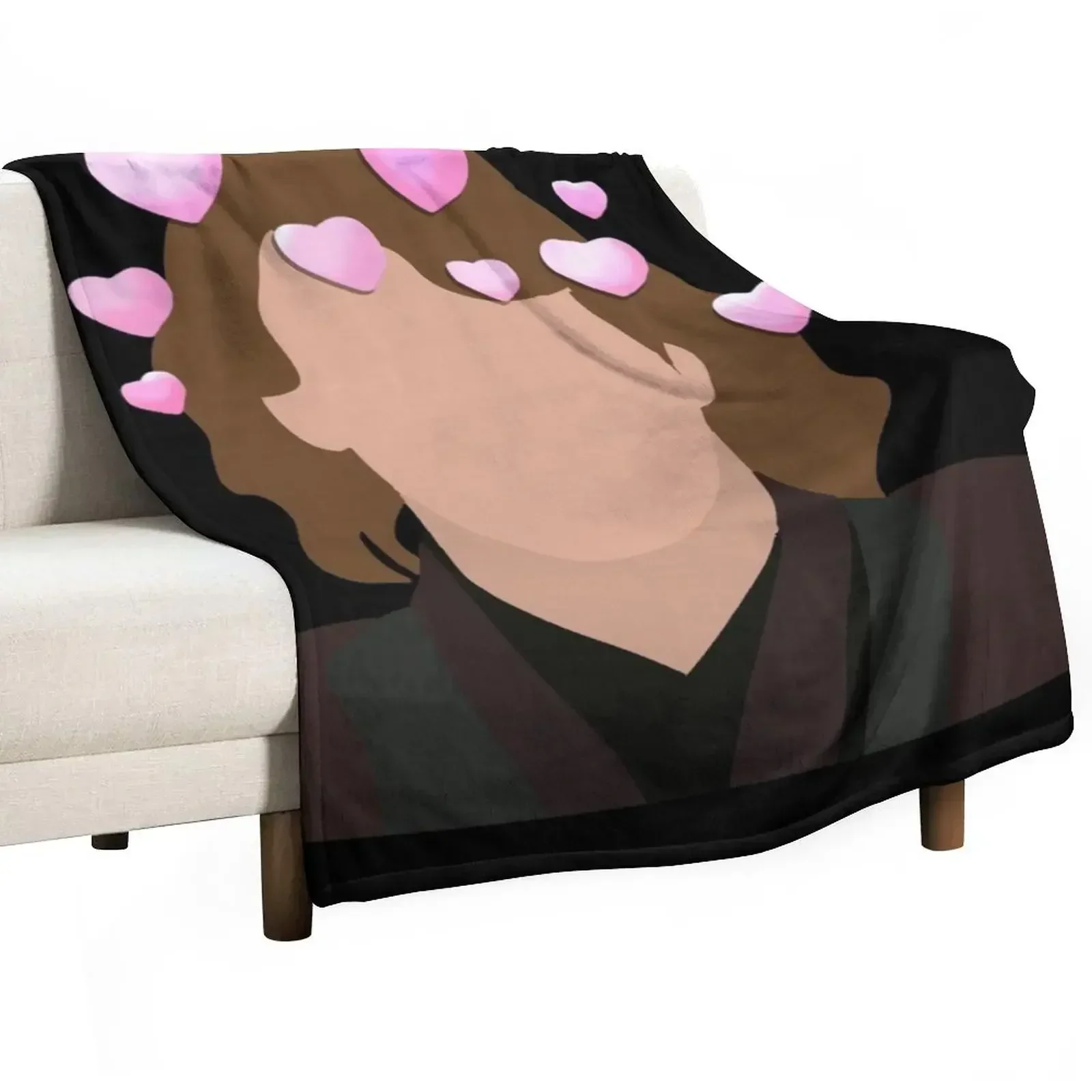 Anakin Hearts Throw Blanket bed plaid blankets and throws Blankets