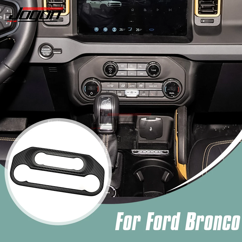 

Carbon Fiber For Ford Bronco 2021 2022 2023 Car Interior Air Condition Vent Control Knob Panel Cover Sticker Trim Accessories