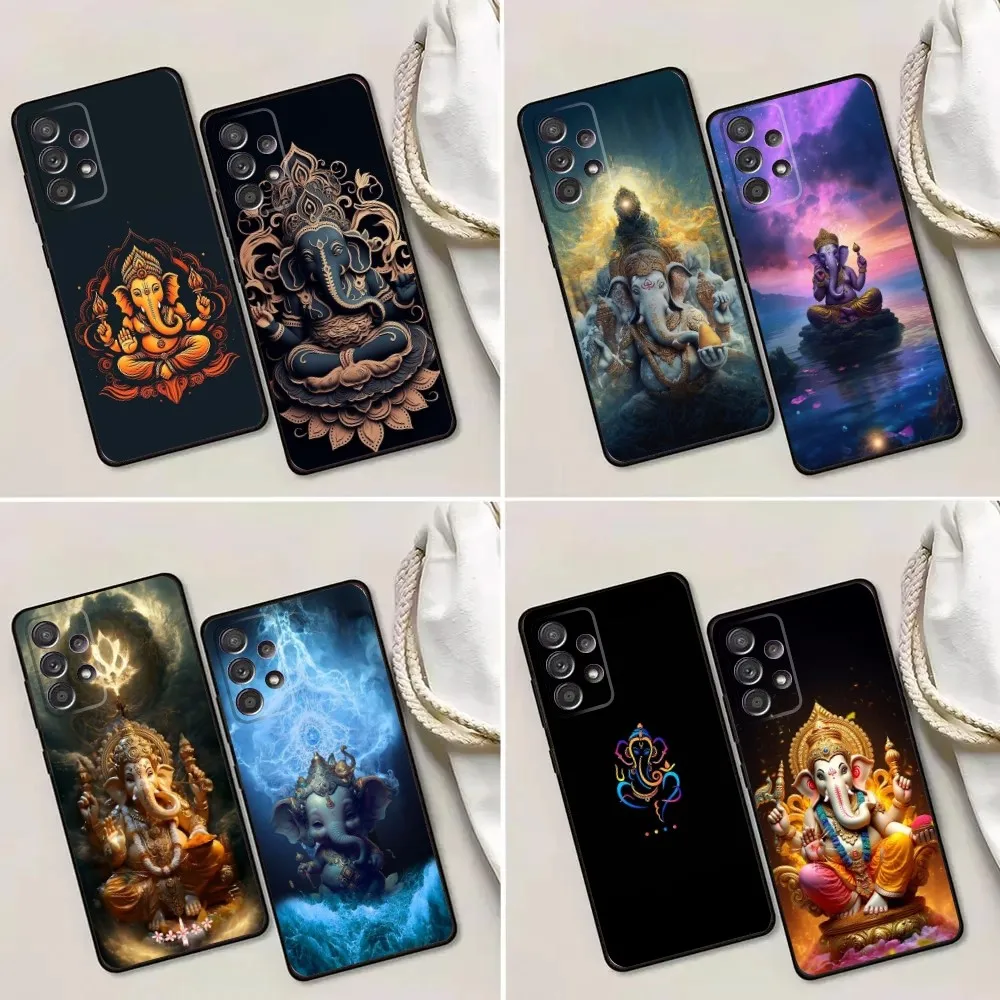 Ganesha The Hindu Phone Case For Samsung Galaxy A13,A21s,A22,A31,A32,A52,A53,A71,A80,A91 Soft Black Phone Cover