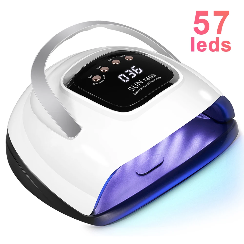 مصباح مجفف أظافر احترافي بالأشعة فوق البنفسجية مع مستشعر تلقائي ، مناسب لجميع معدات الجل والمانيكير والباديكير ، أدوات تجميل الأظافر ، 57 ليد
