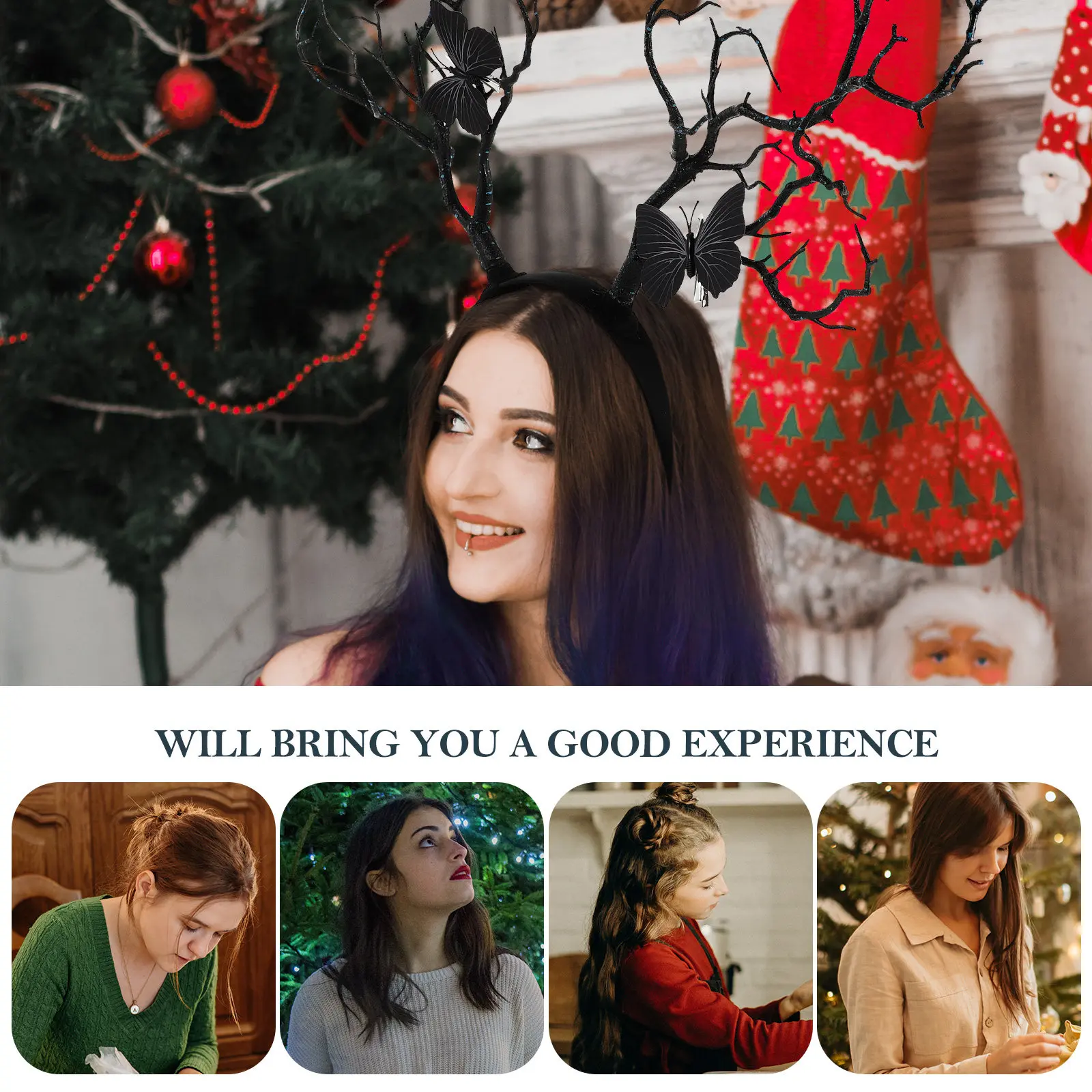 

1 шт. силиконовая повязка на голову в виде оленьих рожек, аксессуар для вечеринки, рождественский головной убор, реквизит для детских косплеев и фотосессий