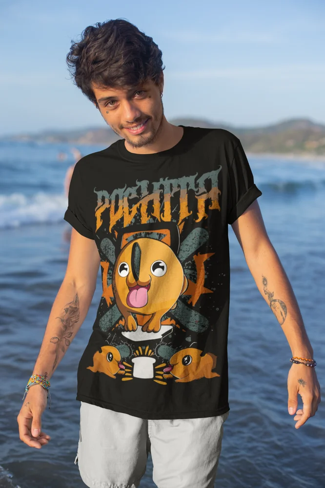 Pochita Chainsaw Man T-Shirt Denji Anime Manga Shirt Unisex Soft Tee All Sizes
