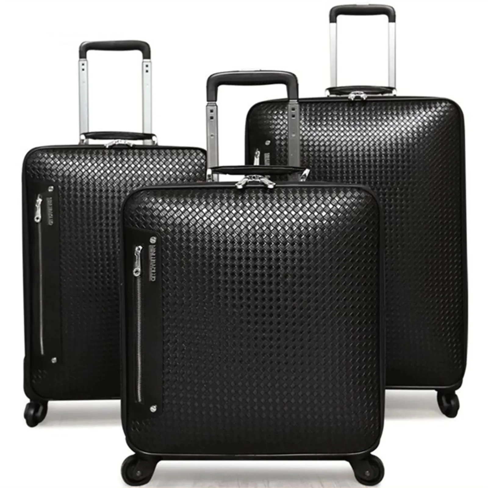 Business Trolley Case Travel Luggage PU Leather Suitcase Draw Bar Box Baggage bag 20 Inch Boarding Pack Handbag Silent Wheels 16