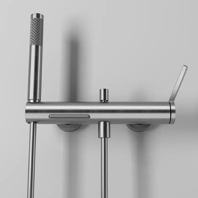 نحى الذهب حوض استحمام للاستخدام في الحمام و خلاط دش رمادي حمام ودش صنبور مجموعة الحائط النحاس الأسود/الكروم الحمام الصنابير النحاس #2