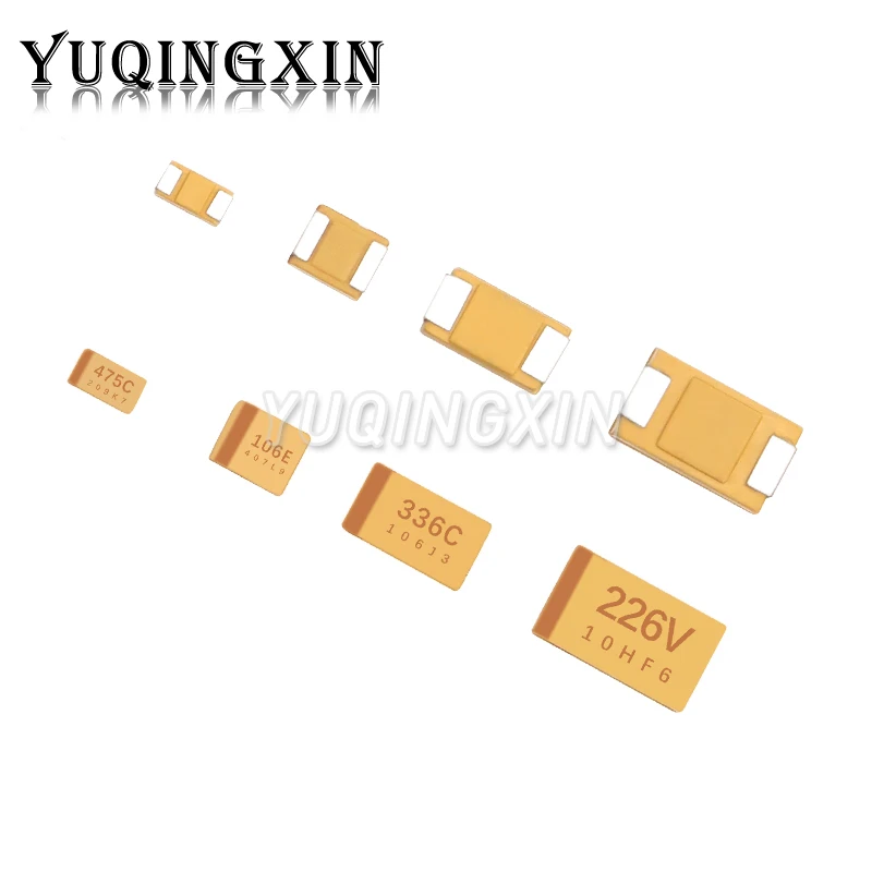 10pcs A B C D Case Tantalum Capacitor 6V 10V 16V 25V 35V 50V 0.1UF 1UF 2.2UF 4.7UF 10UF 22UF 33UF 47UF 100UF 220UF 330UF 470UF