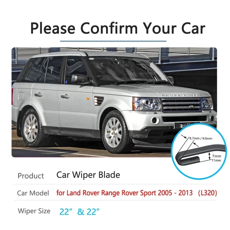 For Land Rover Range Rover Sport 2005~2013 L320 Front Windshield Wipers Car Accessories 2006 2007 2008 2009 2010 Car Wiper Blade