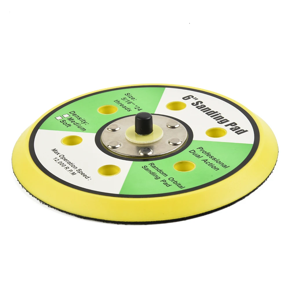 

New Practical SANDING PAD Car Parts 6\\\" Woodworking Grinder Metal Finishing Polyurethane 5/16-24 Male Thread