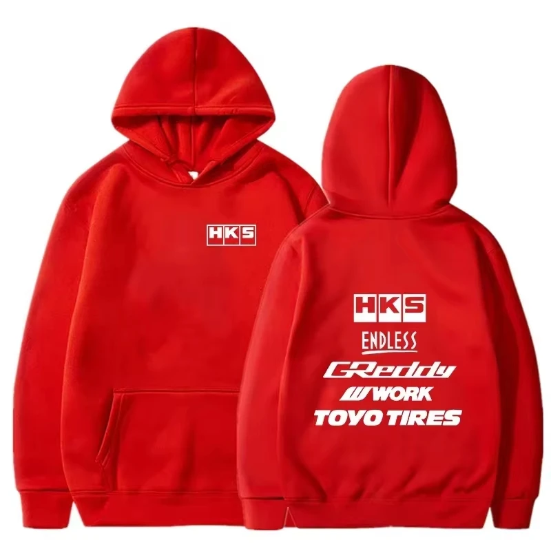 2026 Herren Mode Cooler Hoodie Japan JDM Modifiziertes Auto HKS ENDLESS Kapuzenpullover für Männer und Frauen Vintage Lässiger Sweatshirt Langarm-Pullover – Detail 9