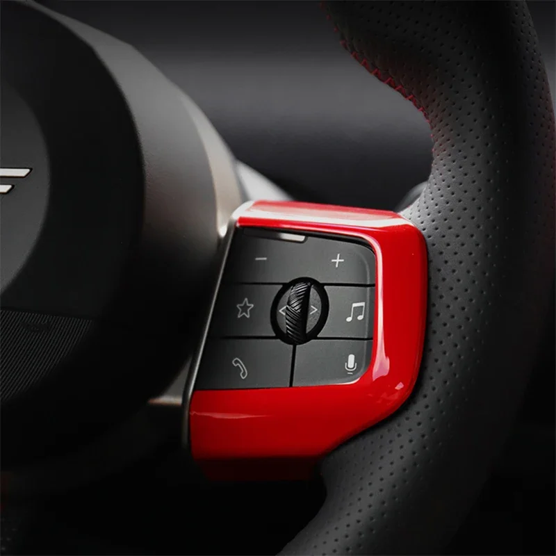 For MINI Cooper E SE J01 EV J05 Aceman U25 Countryman 2024 Car Steering Wheel Button Frame Sticker Interior Trim Accessories