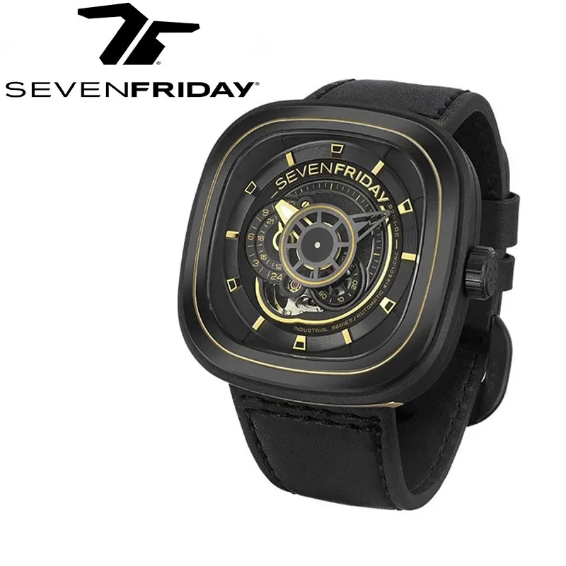 SEVEN FRIDAY watch P2B/02 men fully automatic mechanical watch P series waterproof fashion men watch luxury brand New Year gift