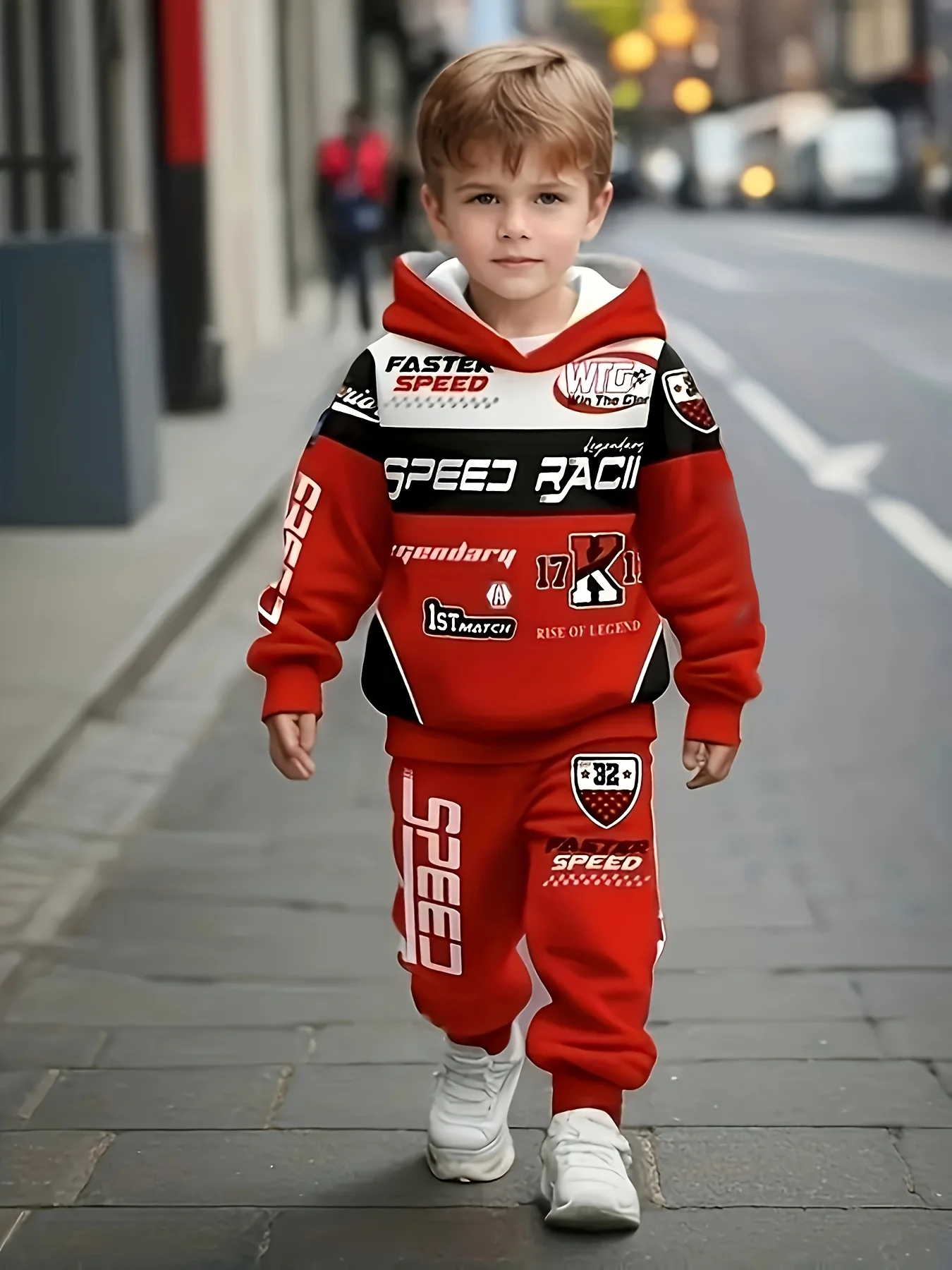 

Модная детская толстовка и брюки Racing Element — спортивный костюм в уличном стиле
