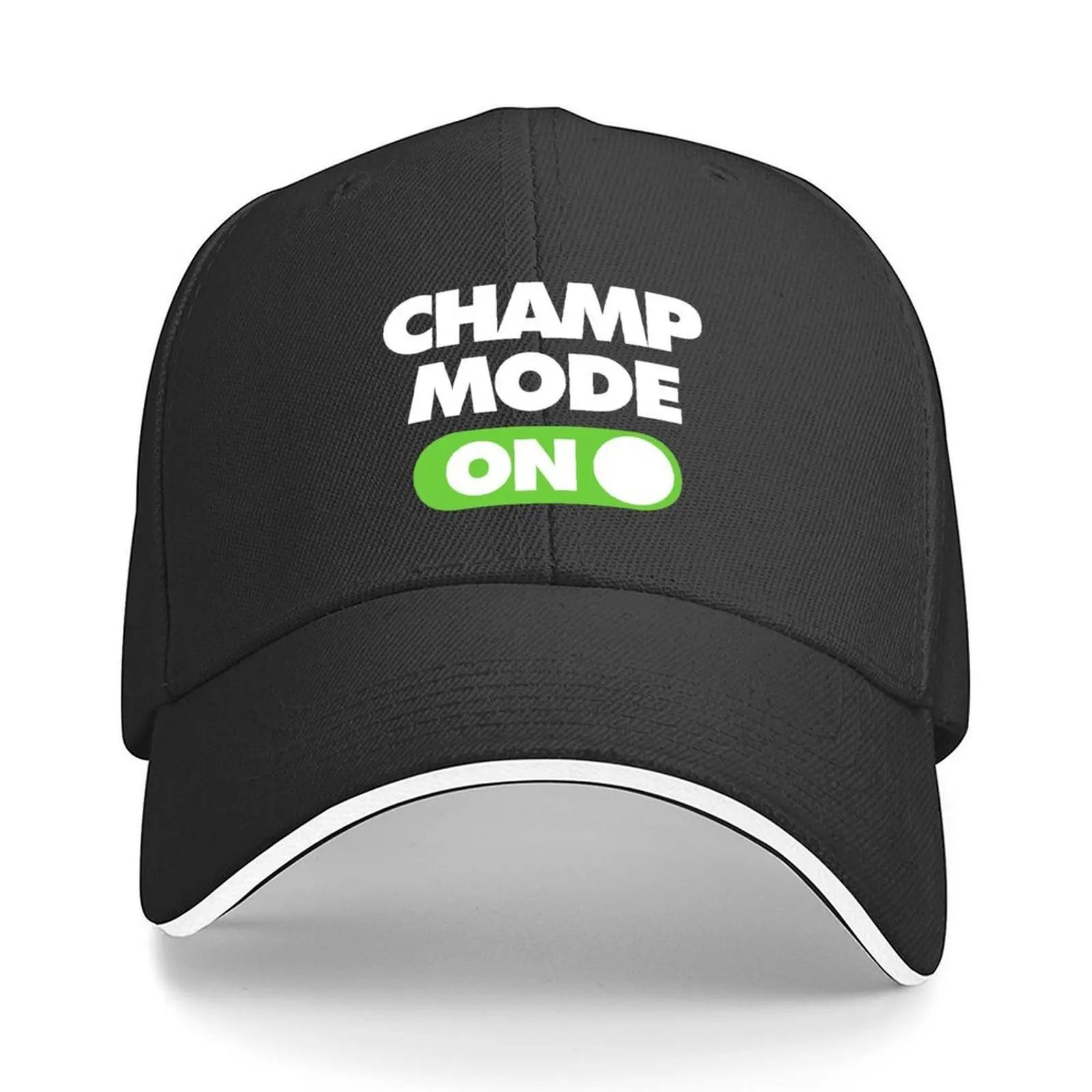 

Champ Mode ON Funny Sports Saying Baseball Cap Visor Anime Hat Horse Hat Kids Hat Boy Women's