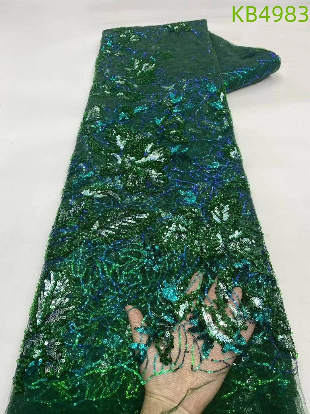 قماش دانتيل أفريقي 5 ياردات جودة عالية 2025 قماش أرجواني مع ترتر مطرز لفستان حفلات الزفاف خياطة الزفاف KB4983