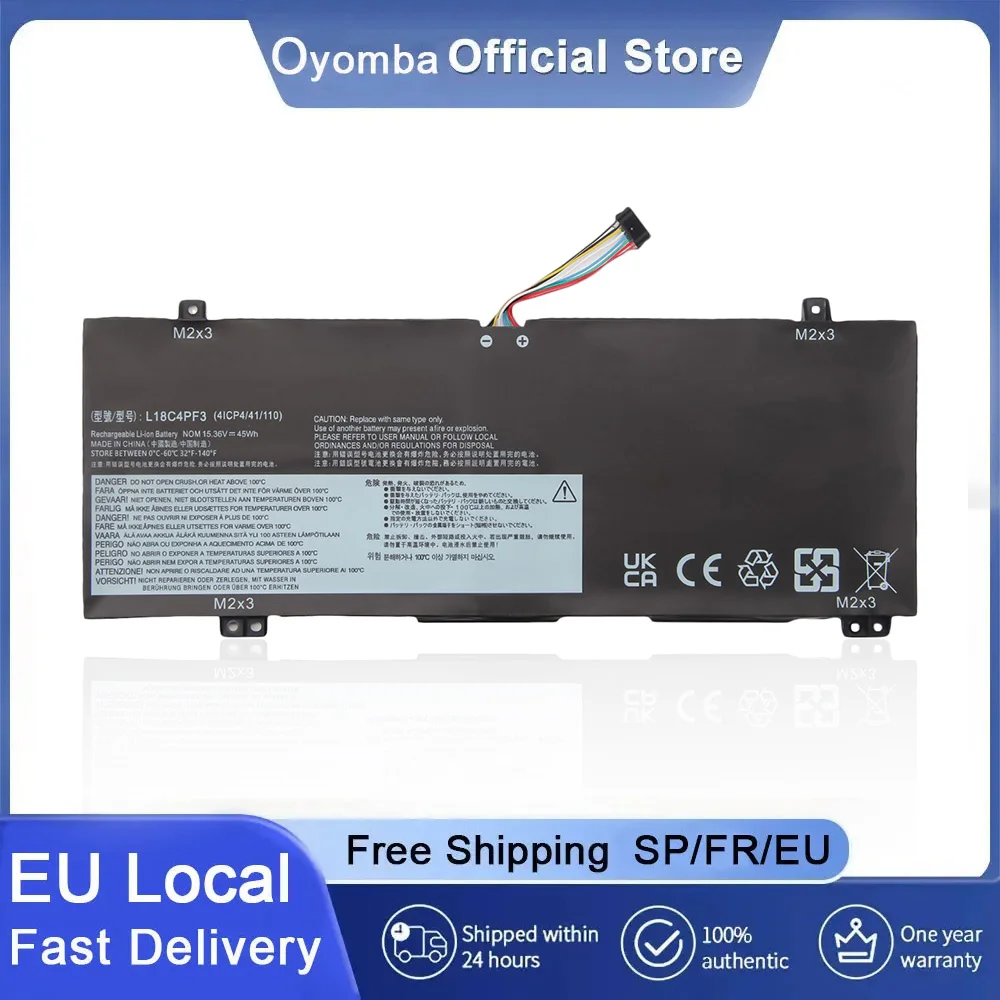 Oyomba L18C4PF3 L18M4PF3 L18C4PF4 Batteria für Lenovo IdeaPad S540-14API S540-14IML S540-14IWL C340-14API C340-14IML C340-14IWL
