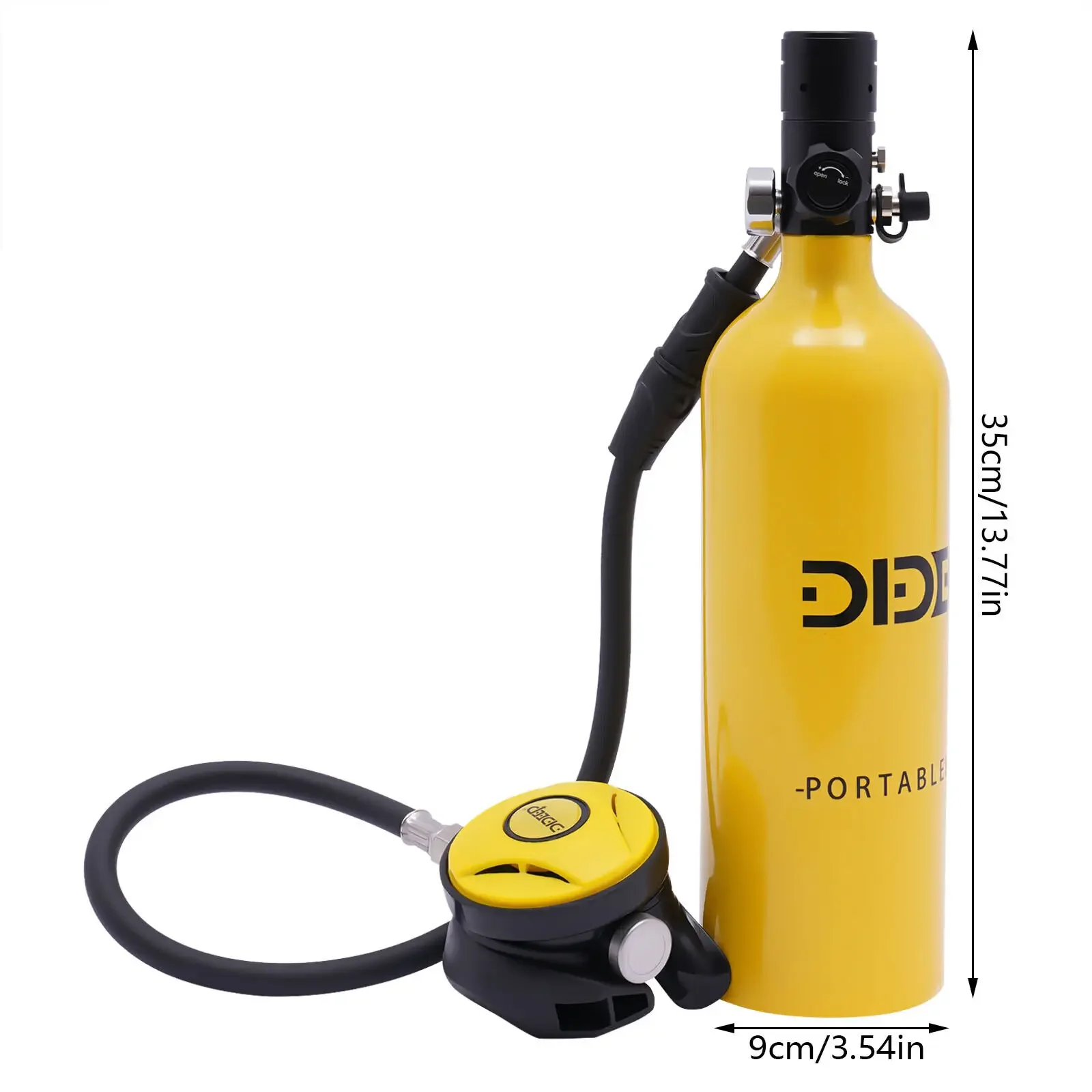 휴대용 미니 스쿠버 탱크 – 스쿠버 다이빙 또는 스노클링을 위한 15~20분의 호흡 용량