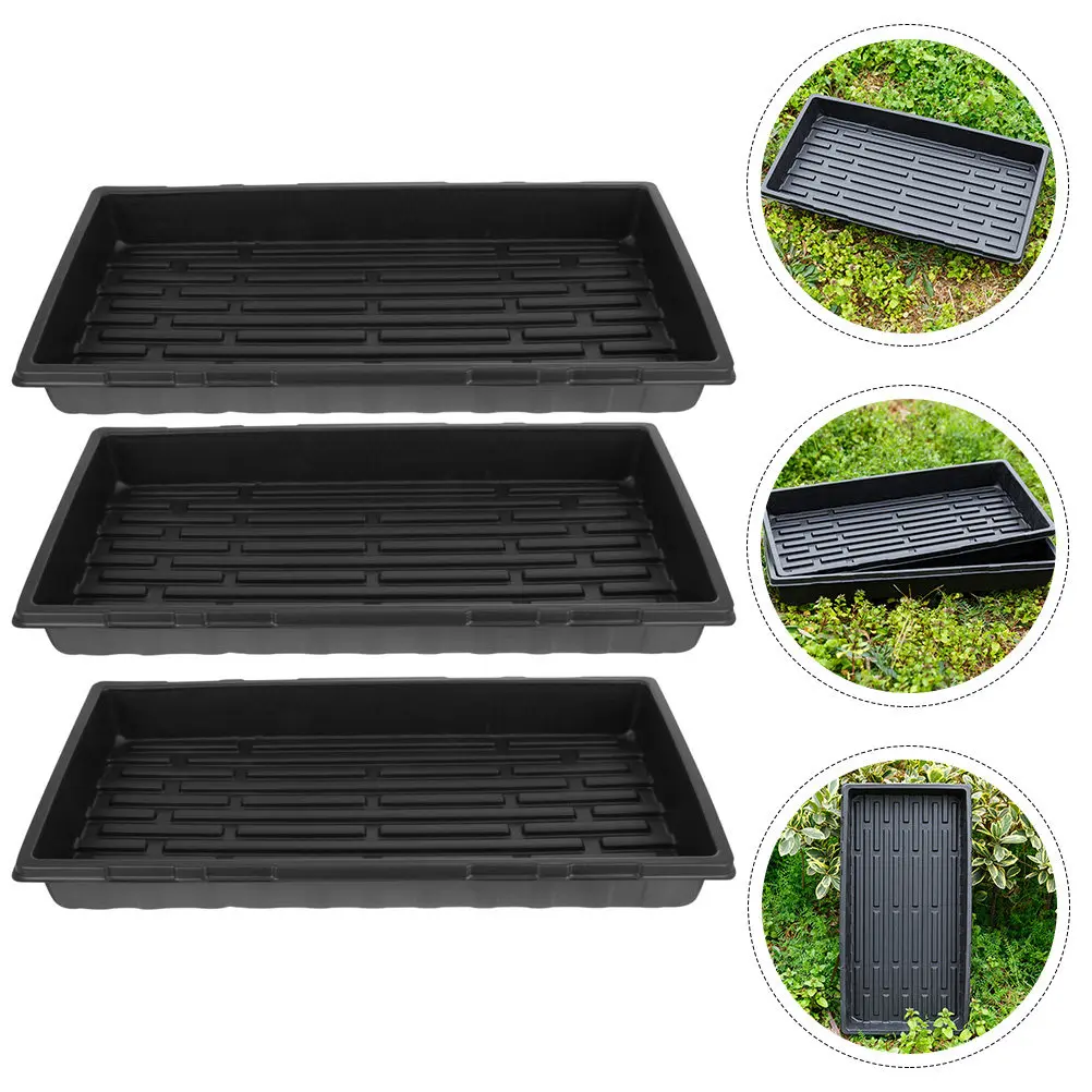 

3Pcs High Quality Plant Starter Tray Smooth Burr Free Surface Germination Tray for Seedlings Growing Gardening Nursery Supply