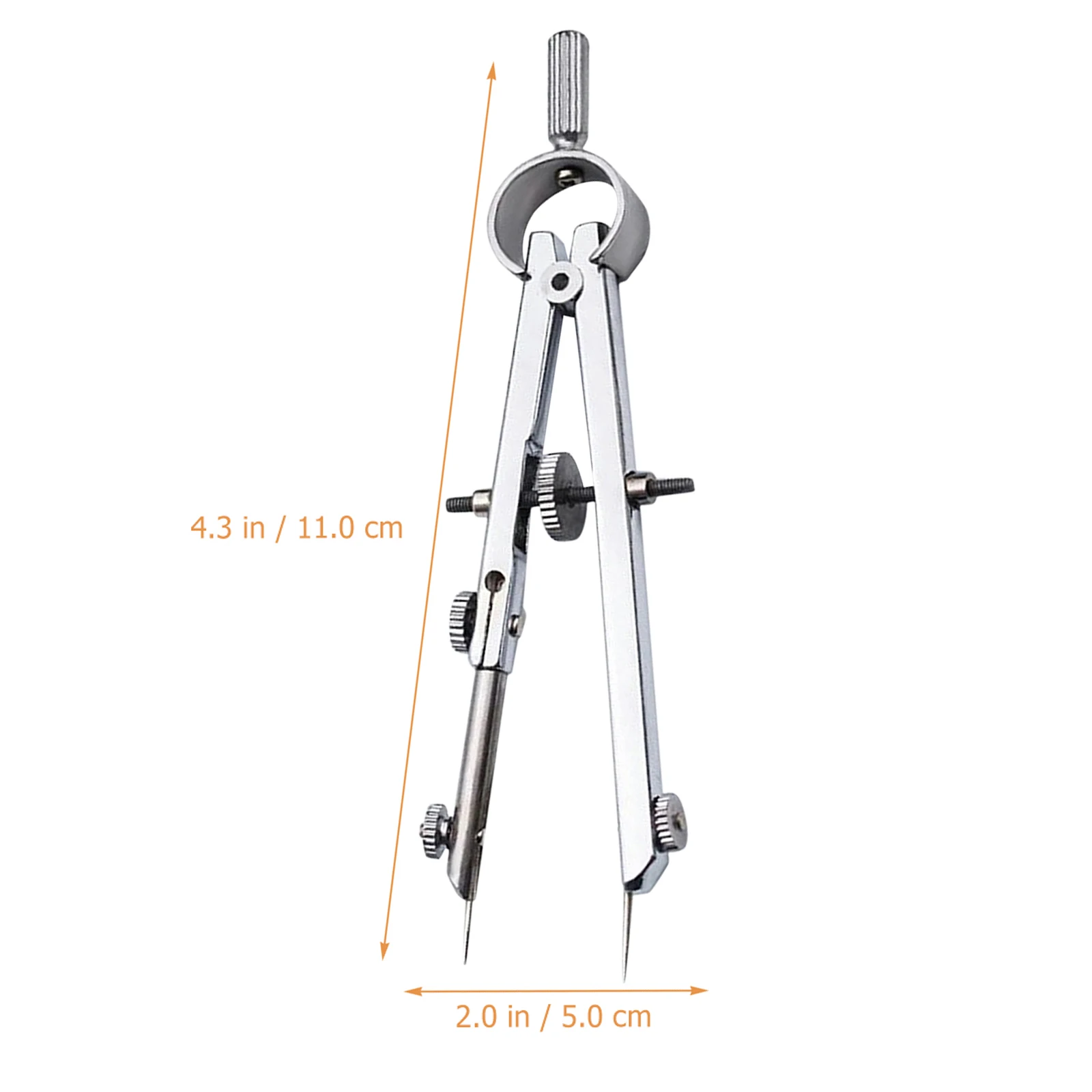 Multi Function Spring Compass Strong Metal Structure Resists Bending Deformation Great for Education Accurate