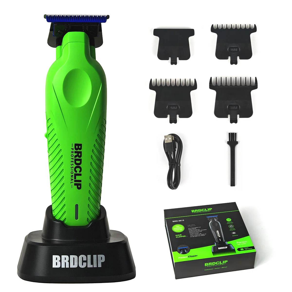 BRDCLIP BRD-9615 Haarschneider für Männer, 9000 U/min Motor, professioneller elektrischer Haarschneider, blaue DLC-Klinge mit Basisschnitzmaschine – Detail 8