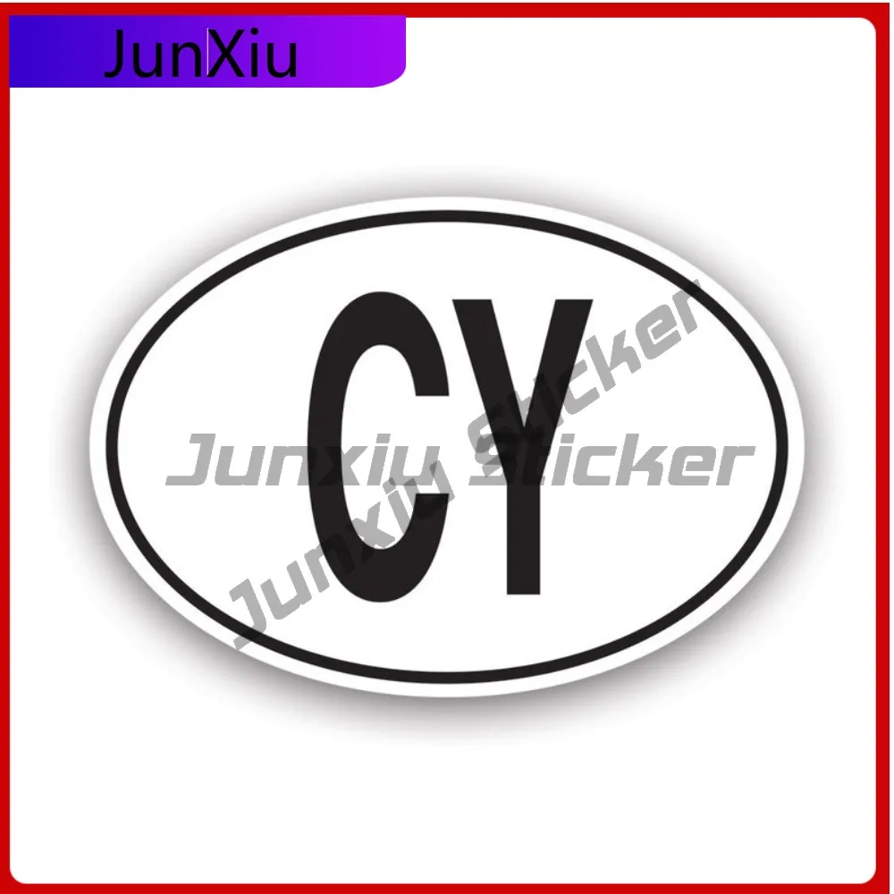 

Cy Cyprus Country Code Oval Stickerwaterproof Cool Car Waterproof Vinyl Decal For Refrigerators Outdoor Protection Outdoor