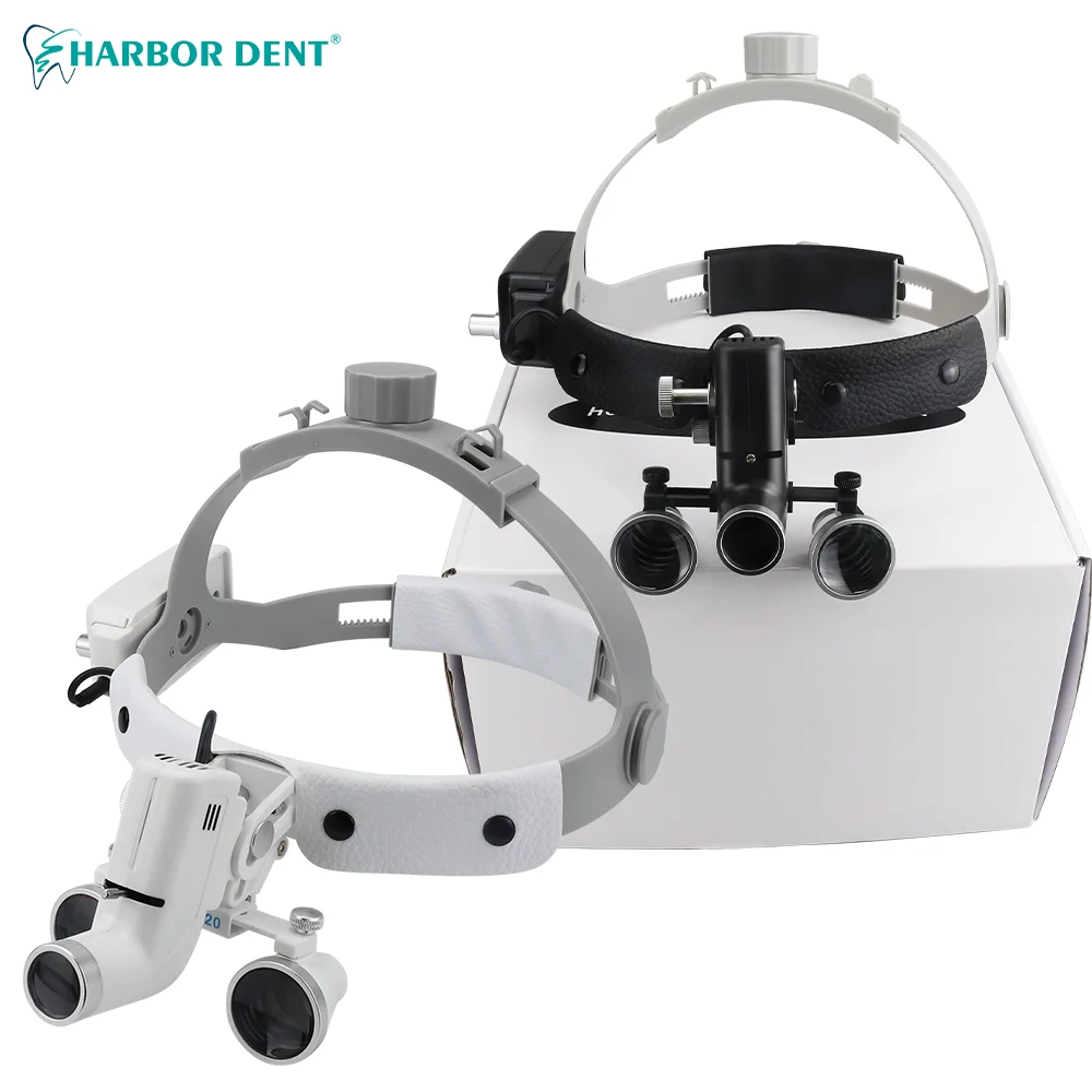 2.5/3.5X Dental LED Head Light Lamp For Binocular Loupes Brightness Spot Ajustable Dentist Lab Headlamp Surgical Headlight