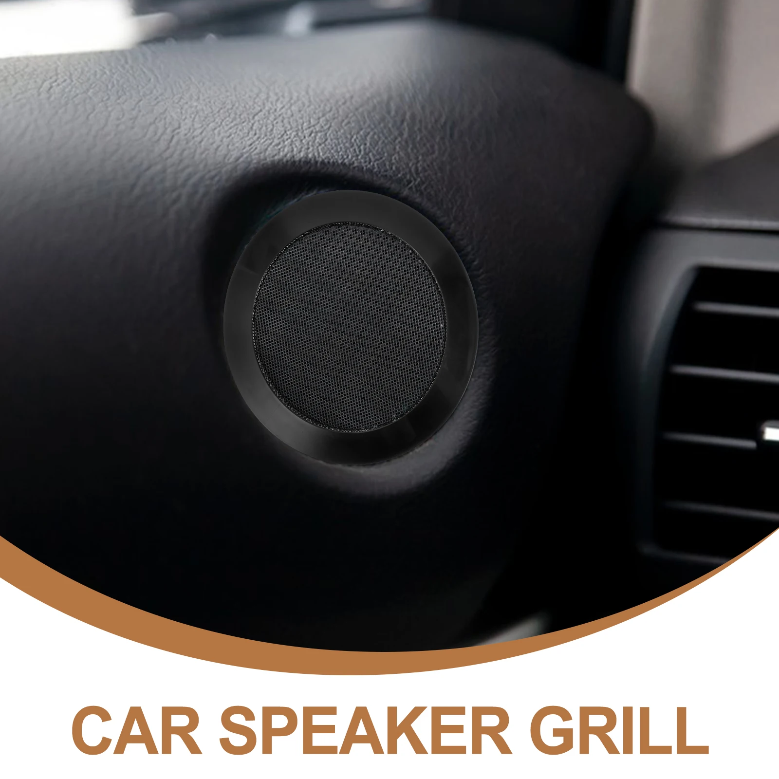 

2pcs 4 Black Grille Covers Metal Subwoofer Grills Car Subwoofer Decorative Protective Speaker Cover For Car Speaker Protector