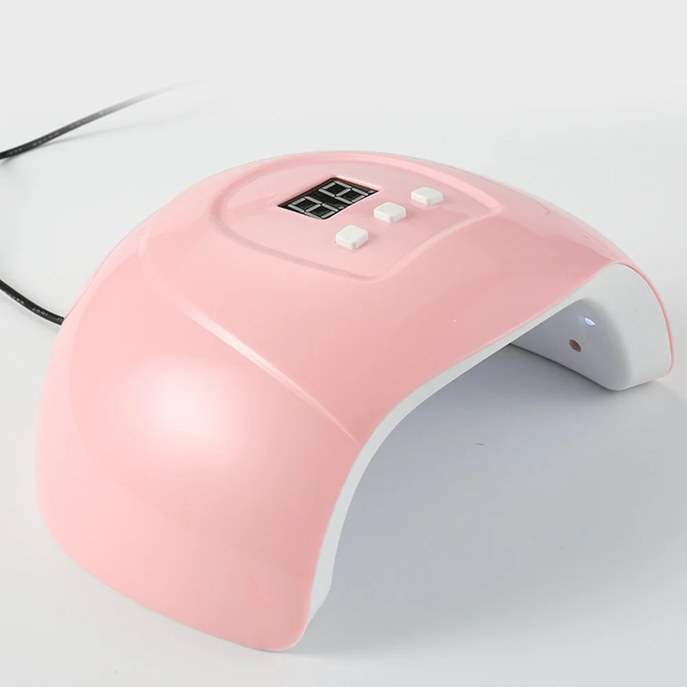 مجفف مانيكير 54 وات وردي ABS LED سريع الجفاف درجة حرارة أوتوماتيكية قابلة للتعديل مجفف غراء الأظافر لتخزين أدوات الأظافر