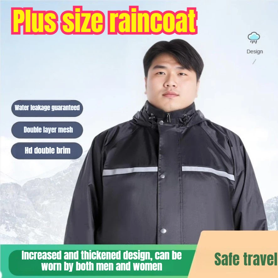 Plus Size Raincoat Motorcycle Riding Raincoat Suits 5XL 6XL 7XL Extra Large Full Body Raincoat and Rain Pants