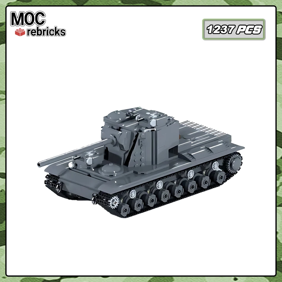 Heavy Tank KV-5 MOC Building Blocks Soldier Armored Combat Vehicles Model Assembly Bricks Military Series Toy Set  Kids Gift