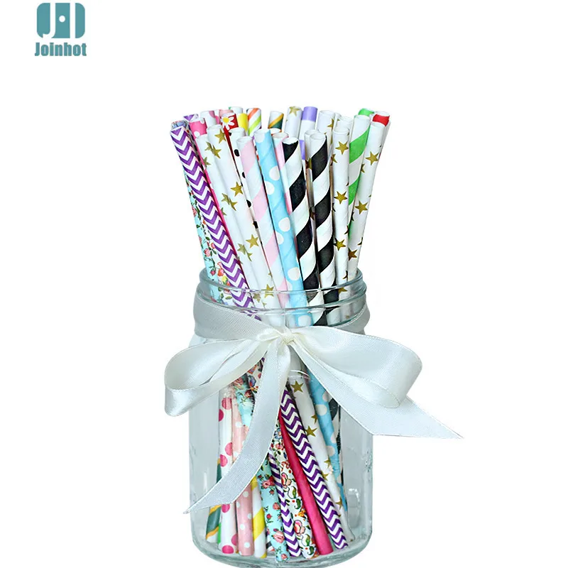 100pcs/lot  All Kind of Straws  in Random Color Christmas Decoration Paper Drinking Straws Christmas Party Suppliers  Straws