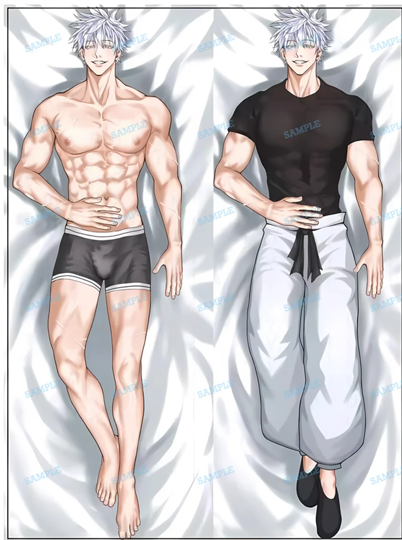 

Anime Jujutsu Kaisen Gojo Satoru Cosplay Body Pillow Cover Male Dakimakura Case 3D Double-sided Bedding Hugging Body Pillowcase