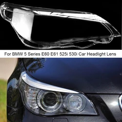 For BMW 5 Series E60 E61 525i 530i Car Headlight Lens Cover Clear Side Headlamp Shell Housing 2004-2010 63127165570