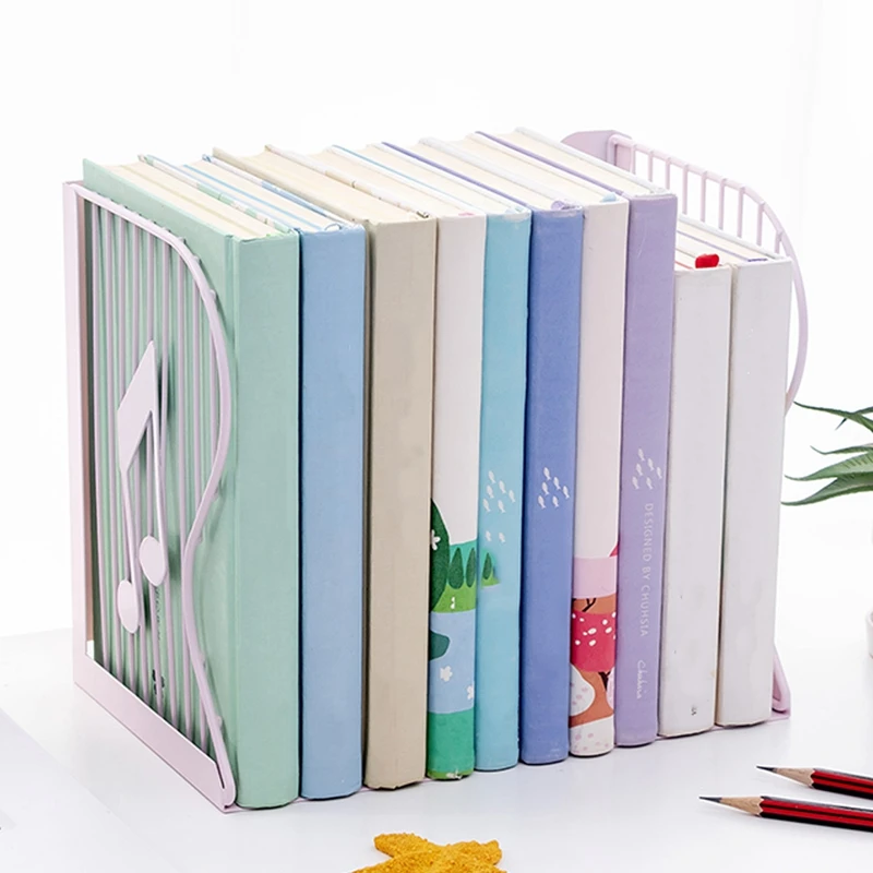 Adjustable Bookends Desk Magazine Organizer Desktop Home Bookshelf Book Stand Holder Stationery