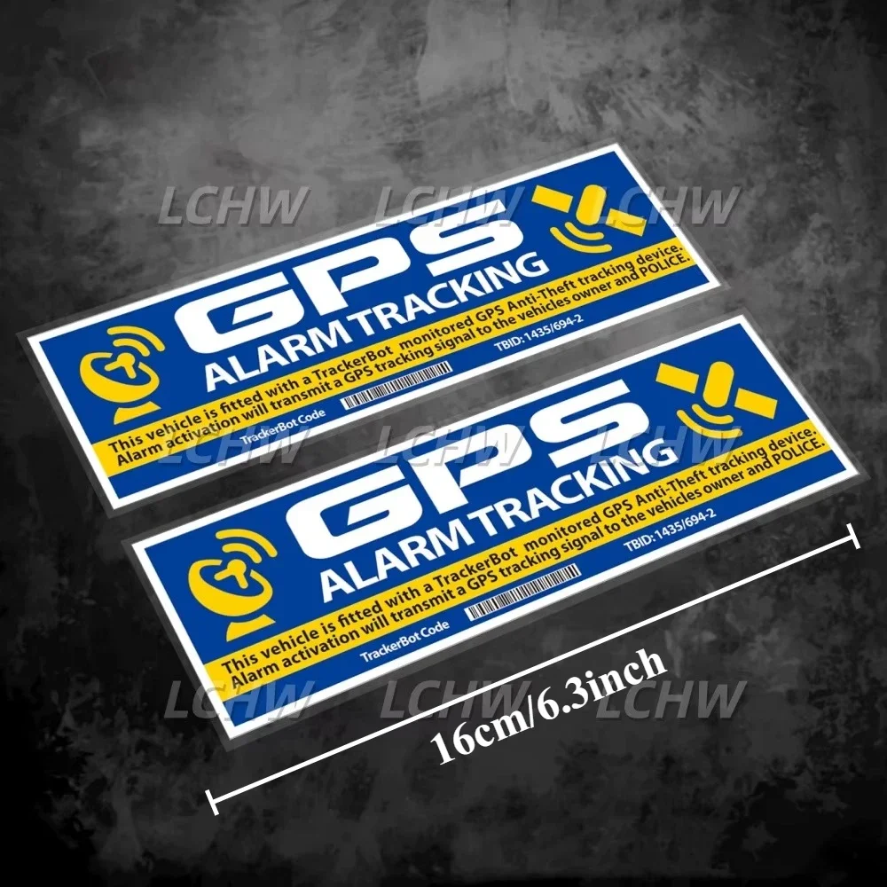 GPS Alarm Tracking Vinyl Stickers, Waterproof UV Resistant Decal for Bicycle Car Decor, Holiday Gift