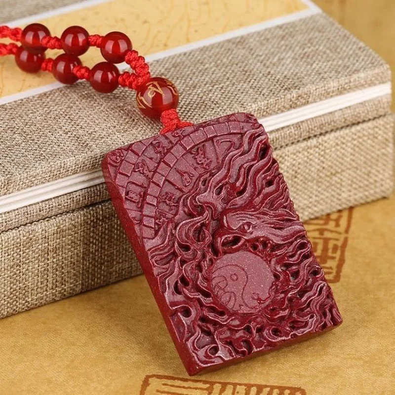 Fidelity Natural Purple Gold Sand and Pendant Men's Carved Safe New Accessories