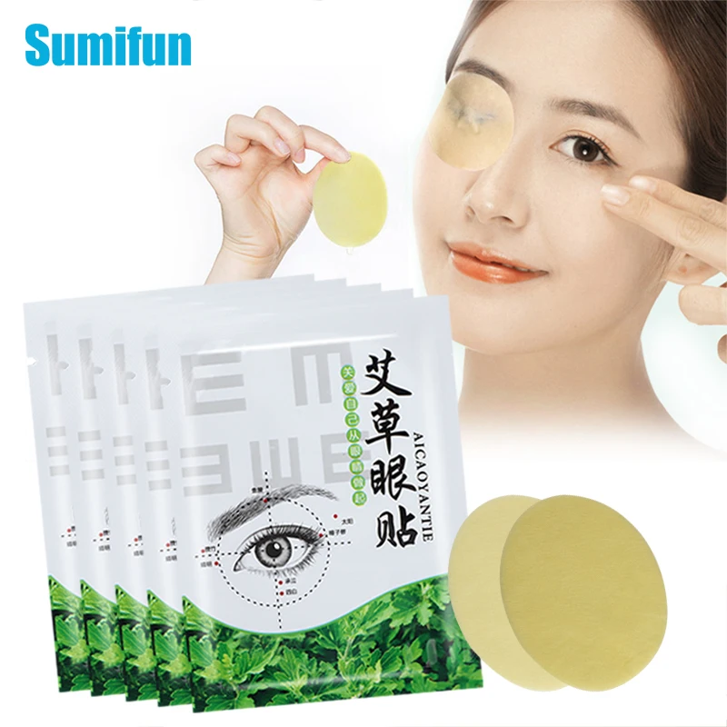 10Pc Wormwood Eye Patch Improve Eyesight Relief Eyes Fatigue Dry Myopic Amblyopia Eyestrain Herbs Plaster Dark Under-Eye Circles