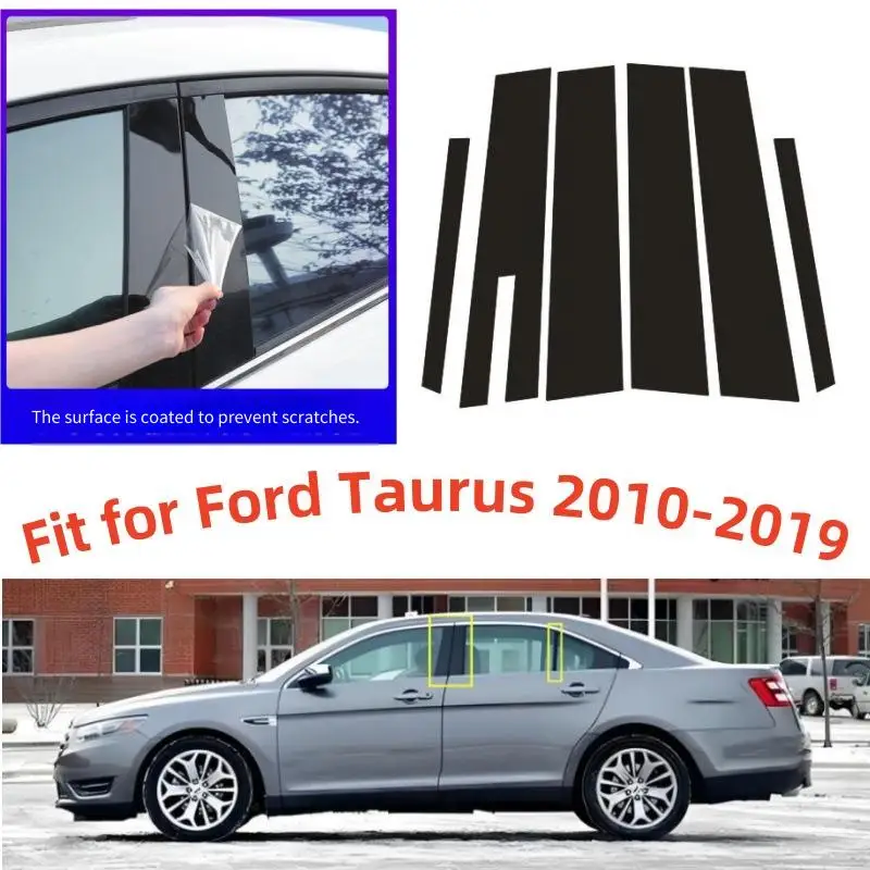 

Для Ford Taurus 2010-2019 6 шт. накладки на окна, центральная пленка, колонна B C, стойки, наклейка, автомобильные аксессуары