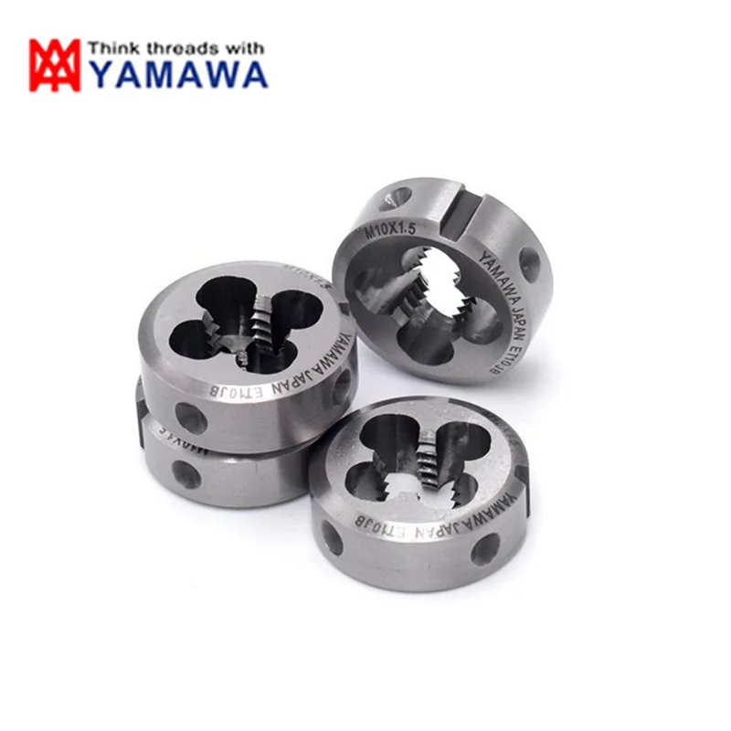 1PCS YAMAWA HSSE Fixed Non-adjustable Round Die M0.8M2M2.5 M3M4 M5M6M8M10 M12 M14M16X0.4 0.5 0.8 1.25 1.75 Screw Threading  Dies