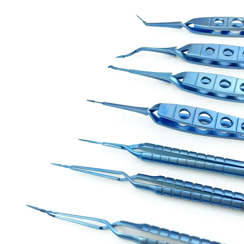 1pcs Titanium 120mm Akahoshi Phaco Prechopper Straight/Angled Ophthalmic Eye Microsurgery Instruments 7 Types Optional