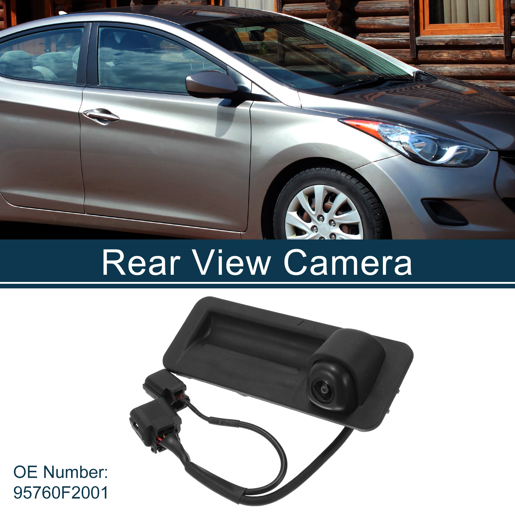 

UXCELL Rear View Camera for Hyundai Elantra 2017-2023 120-180 Degree No.95760F2001 License Plate Park Assist Camera