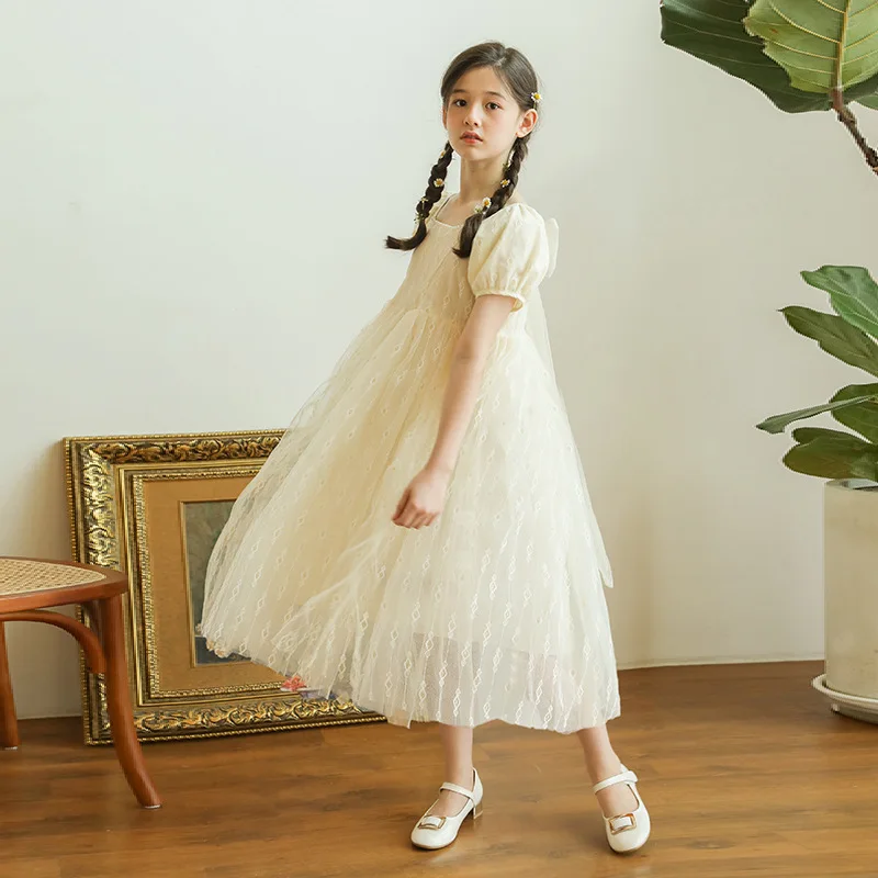 2024 Mesh Princess New Girl's Summer Korean Edition Children's Dress