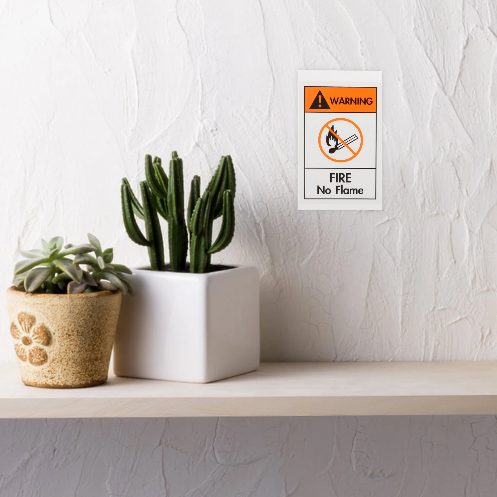 

Safety No Open Flames Warning Stickers Caution Sign Labels Fire Prevention Decals 2pcs Waterproof