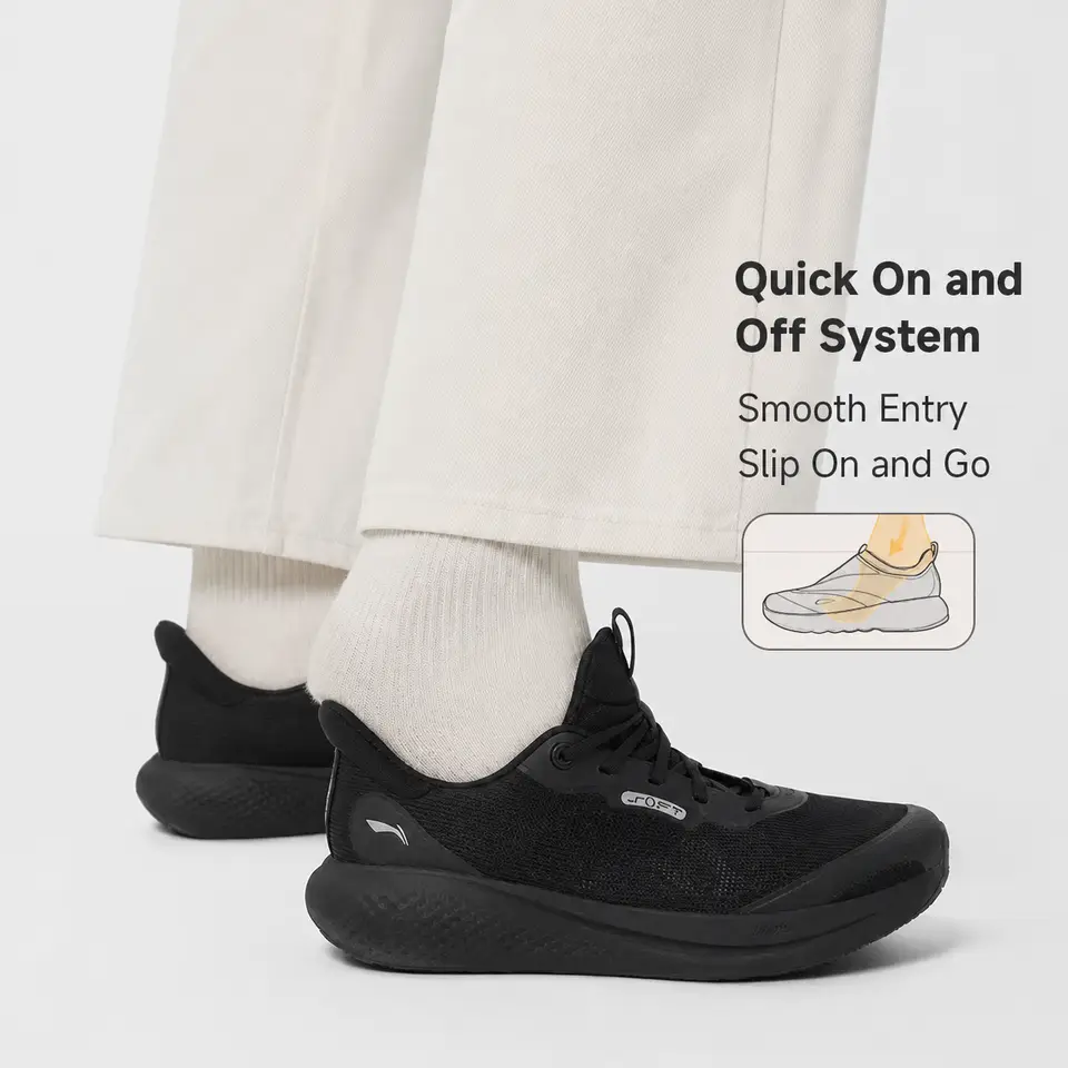 أحذية Li-Ning رجالي SOFT GO 3 V2 نمط حياة COMFOAM قابلة للتنفس عاكسة أنيقة كاجوال أحذية مشي يومية AGLW027 - 3