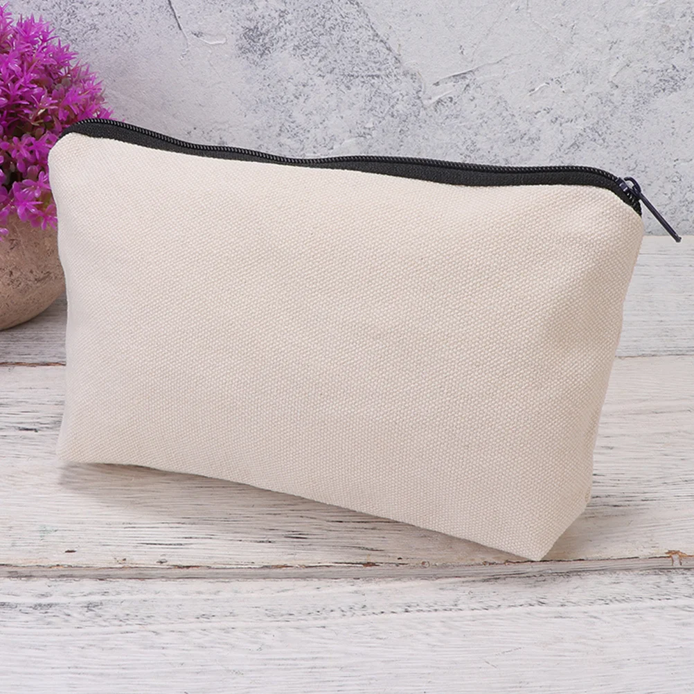 

14Pcs Small Canvas Bags Beige Blank Pencil Case Makeup Pouch for Lipstick Rings Earrings Travel Essentials Storage