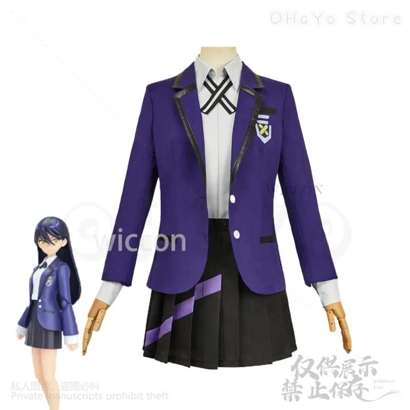 CyNew Anime GQuuuuuuX 코스프레 Gundan Nyaan 의상 소녀를위한 카와이 가발 여성 JK 학교 유니폼 드레스 할로윈 Cos 맞춤형